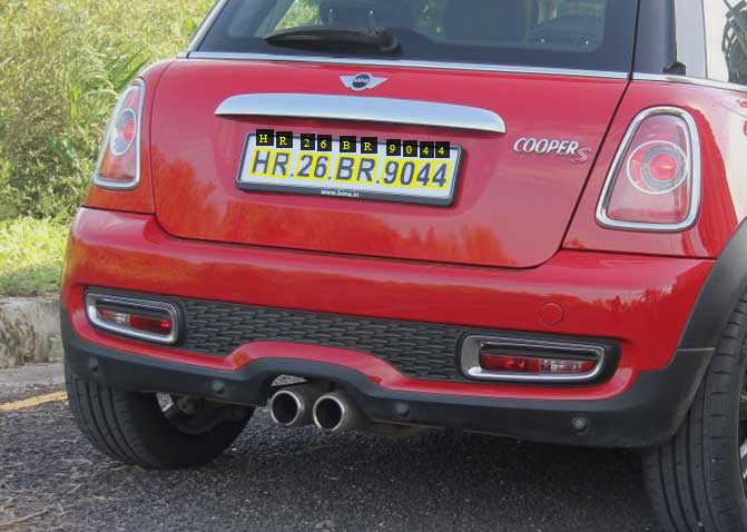 Number plate Annotation